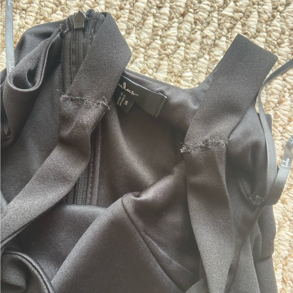 Lulu's Black Ruffle-Trim Maxi Dress - Picture 4 of 4